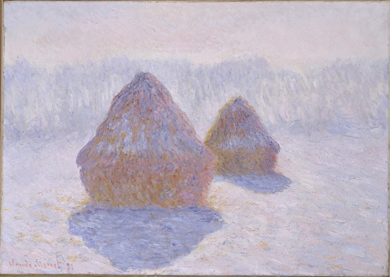 Meules, effet de neige et de soleil W1279 – Claude Monet