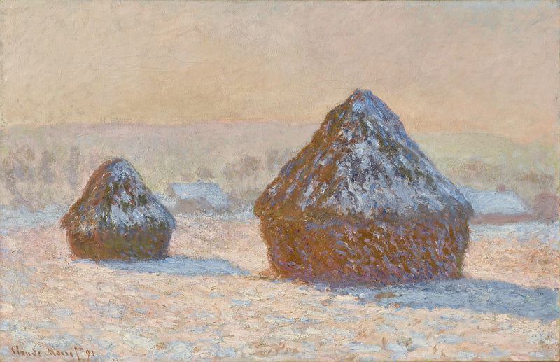 Meules, effet de neige, le matin W1276 – Claude Monet