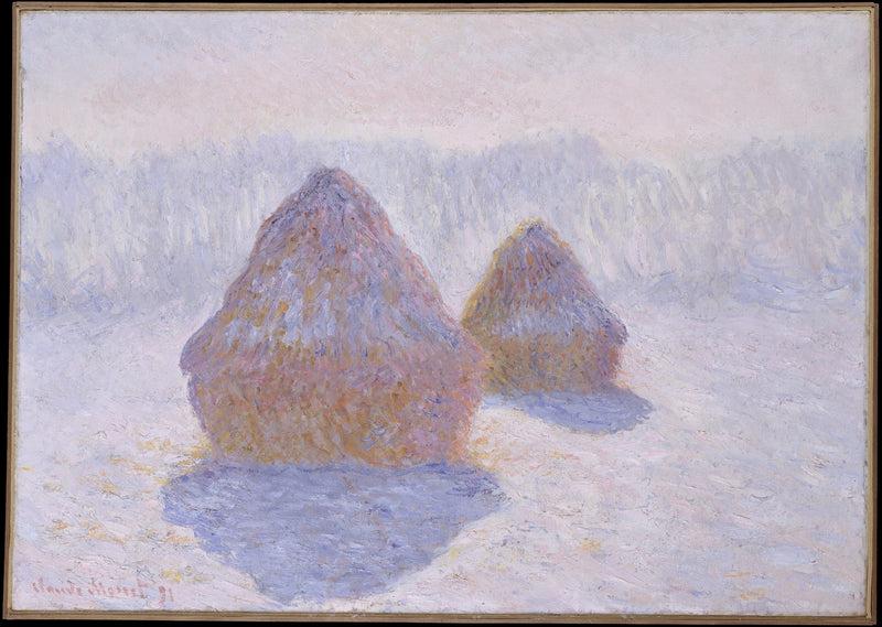 Meules, effet de neige et de soleil W1279 – Claude Monet
