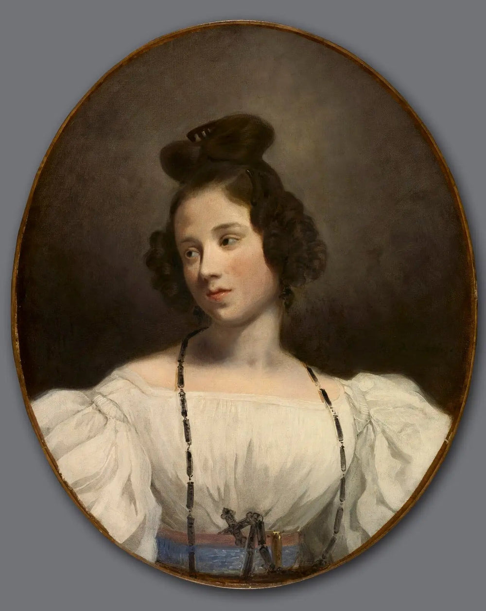 Reproduction du tableau « Mlle. Alexandrine-Julie de la Boutraye - Eugène Delacroix » par Alpha Reproduction en peinture à l’huile