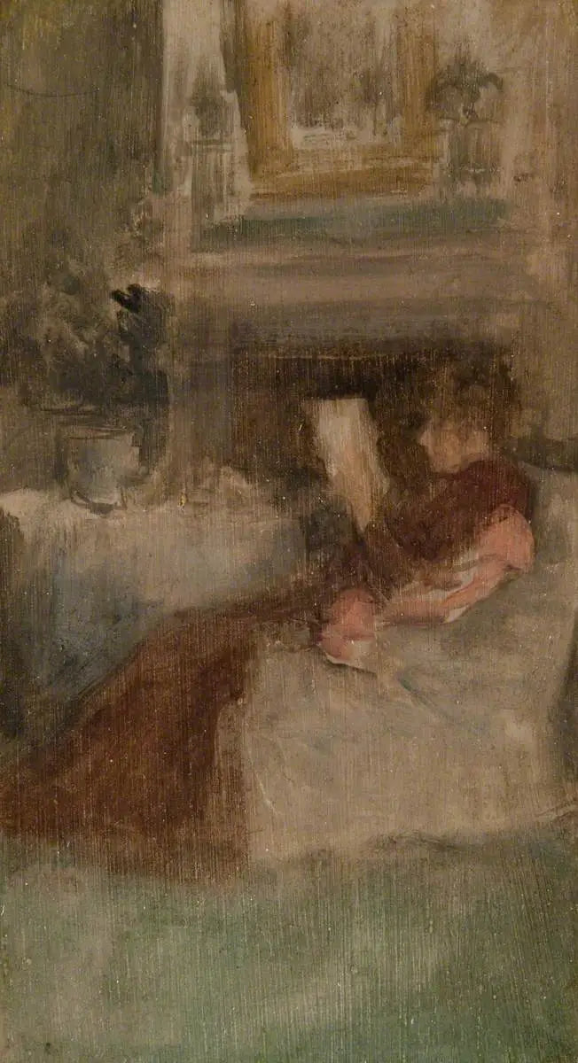 Mlle Ethel Philip Reading - James Abbott McNeill Whistler