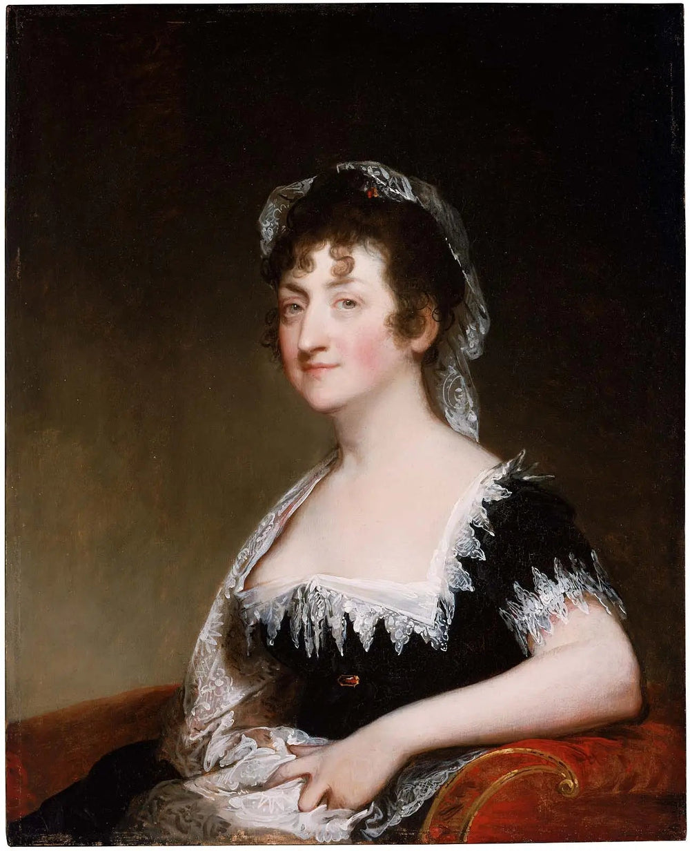 Mme James Swan (Hepzibah Clarke) - Gilbert Stuart image 1 copie peinte à la main à l’huile
