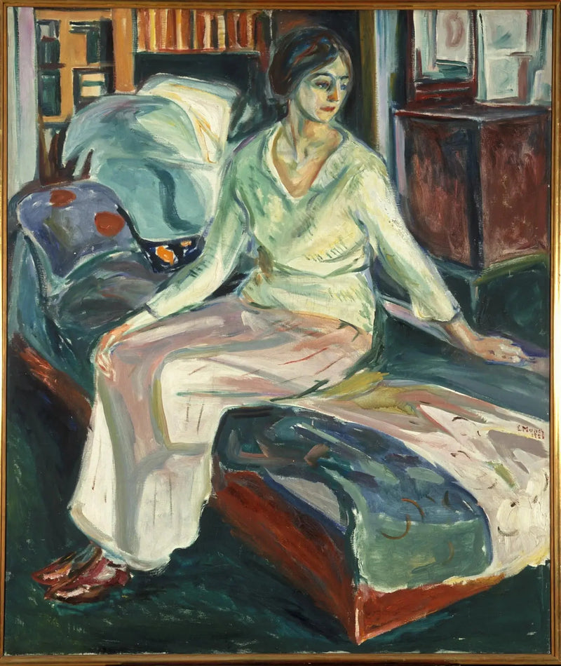Modèle assis sur le canapé - Edvard Munch