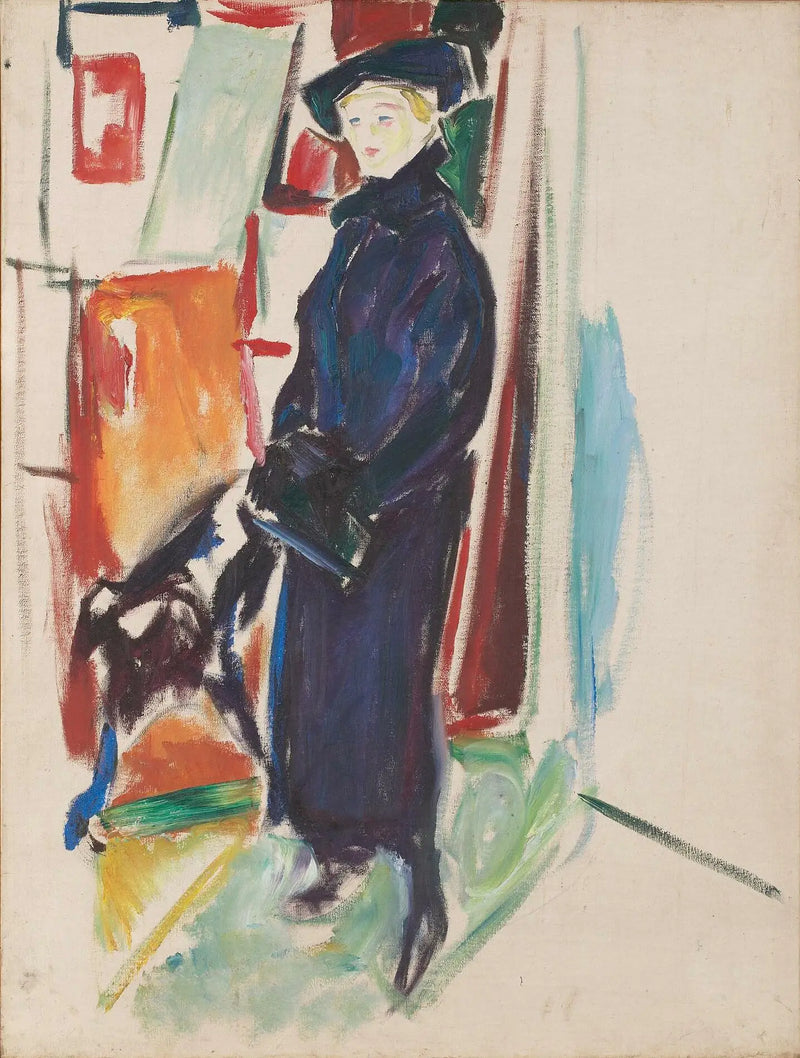 Modèle avec chapeau et manteau - Edvard Munch