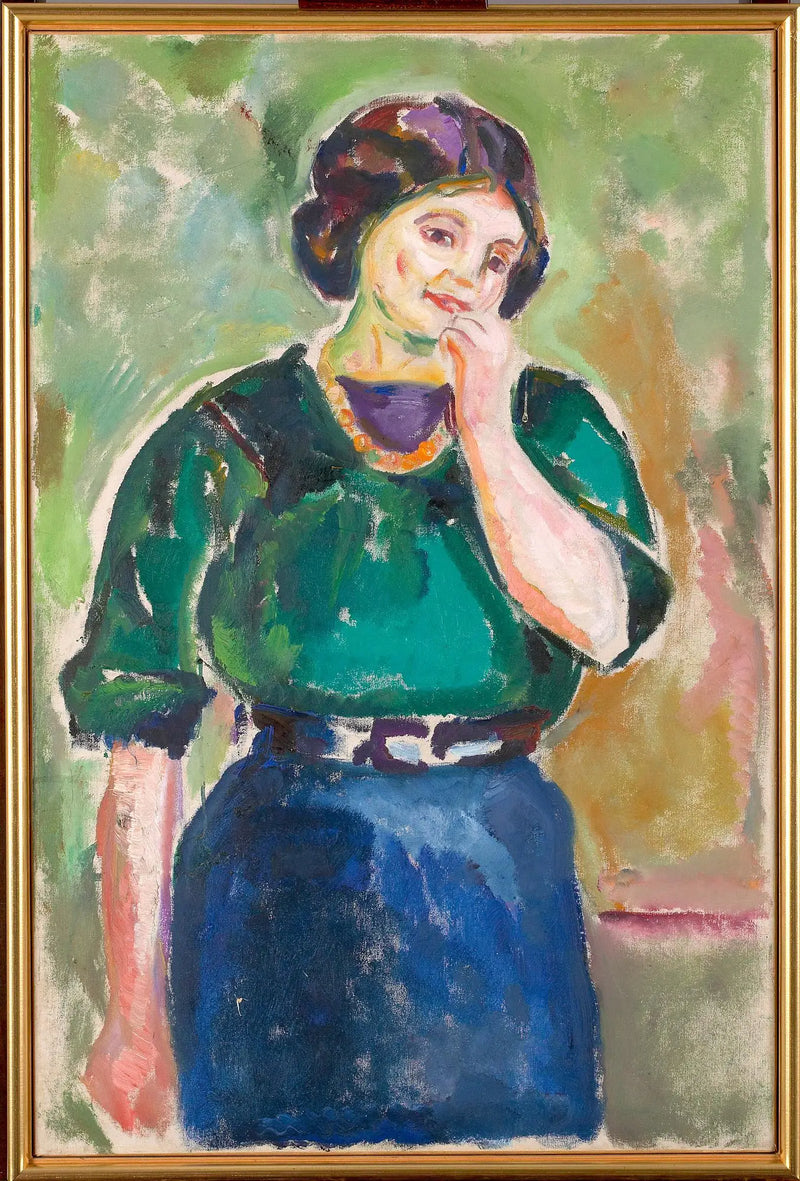 Modèle en vert et bleu - Edvard Munch