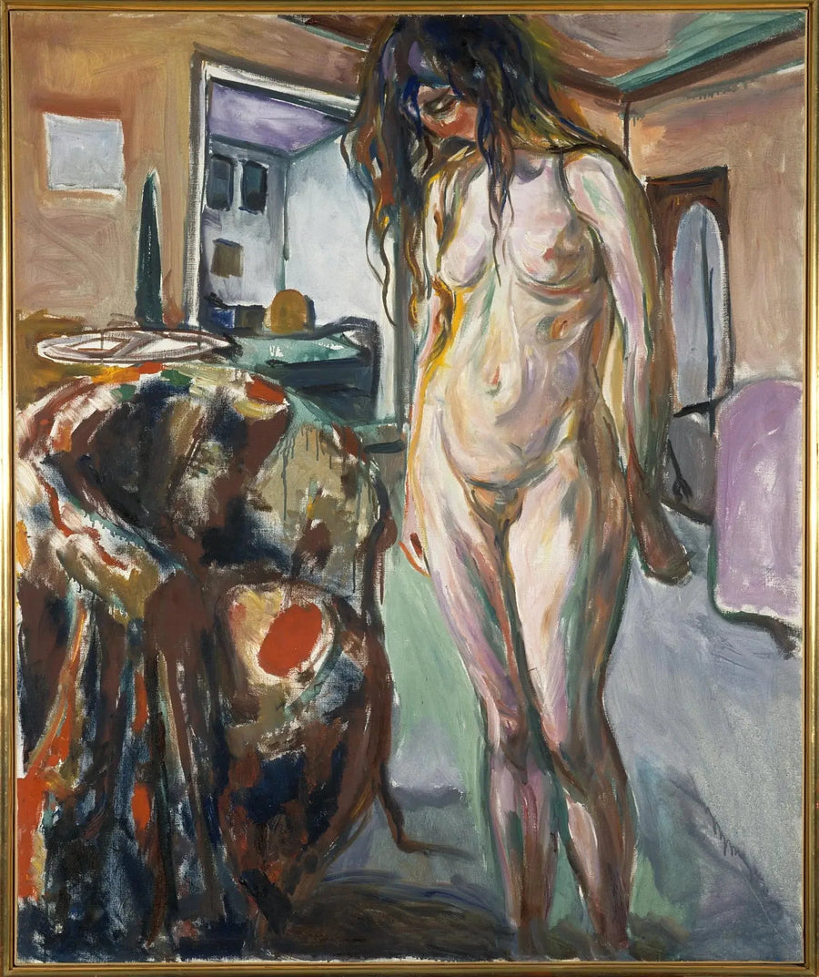 Modèle près de la chaise en osier - Edvard Munch