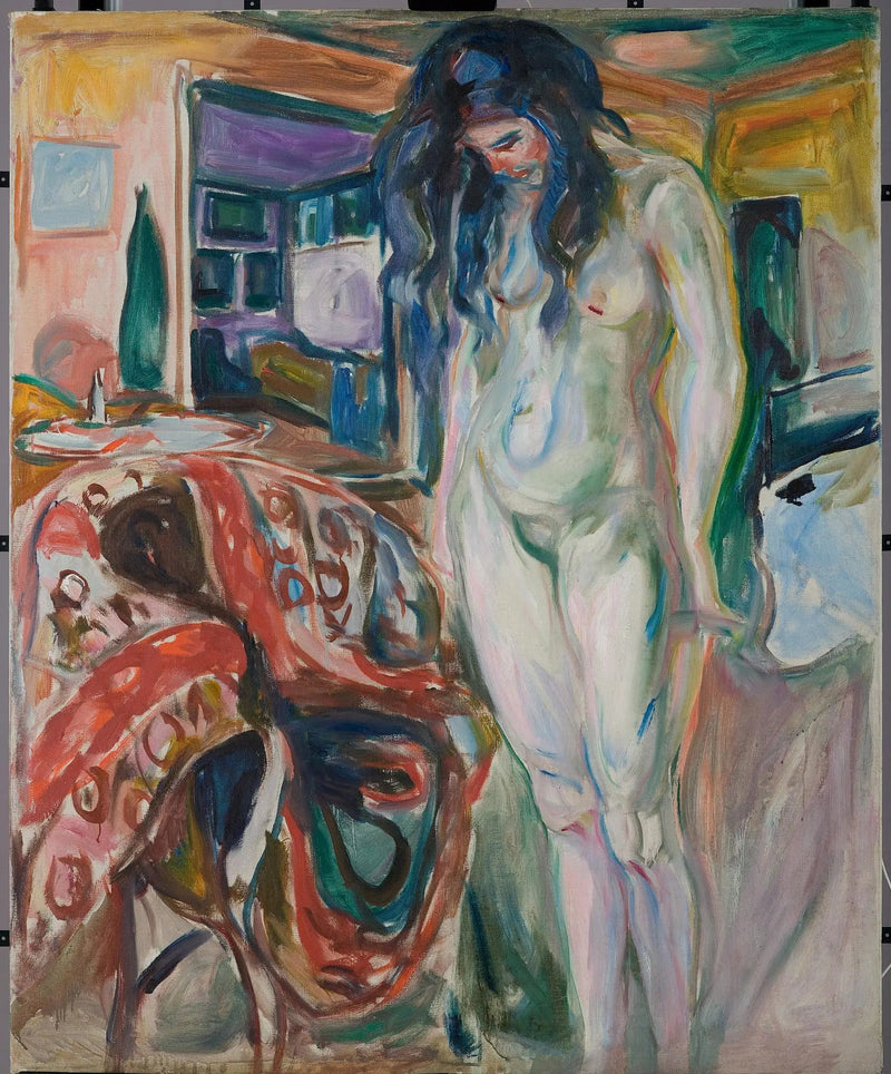Modèle près de la chaise en osier - Edvard Munch