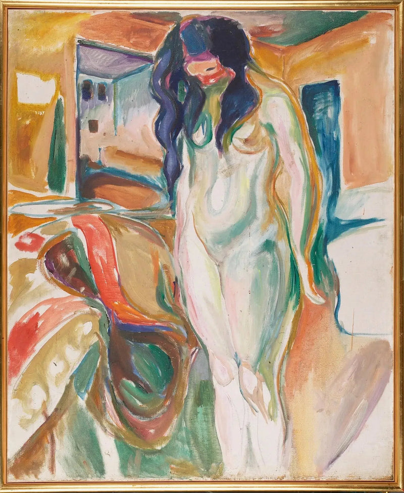 Modèle près de la chaise en osier - Edvard Munch