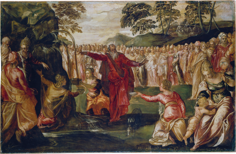 Moïse frappant le rocher - Jacopo Tintoretto