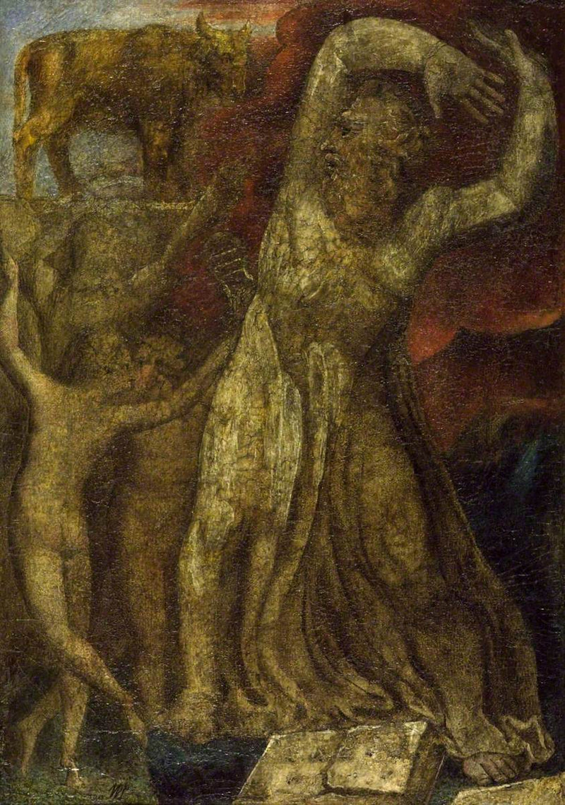 Moïse indigné devant le veau d'or - William Blake