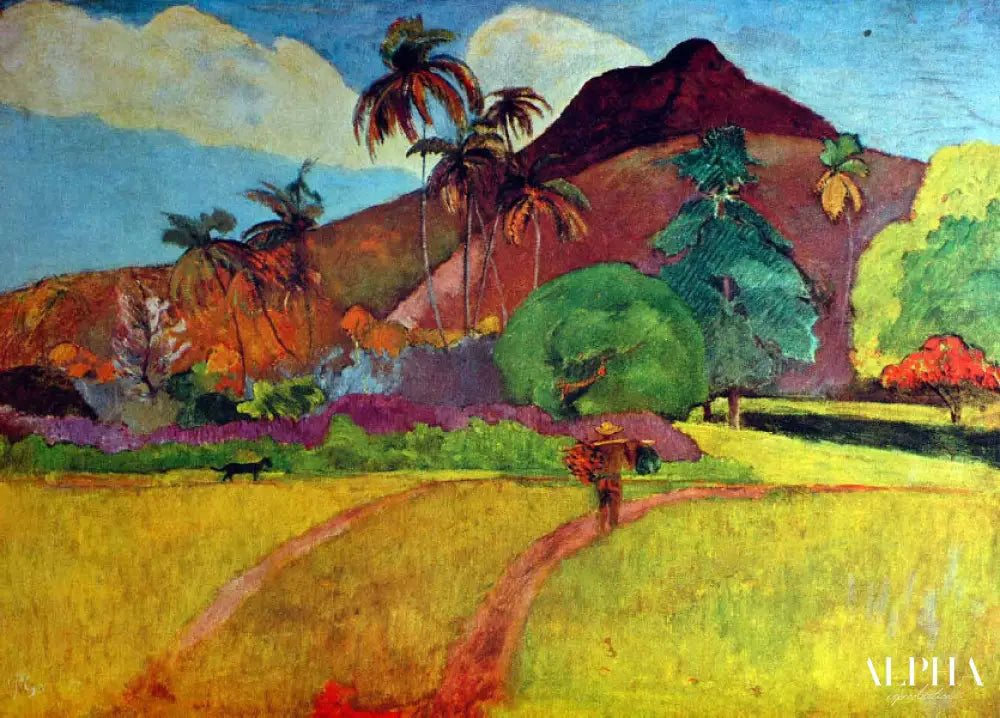 Montagnes tahitiennes - Paul Gauguin - Reproductions de tableaux et peintures haut de gamme