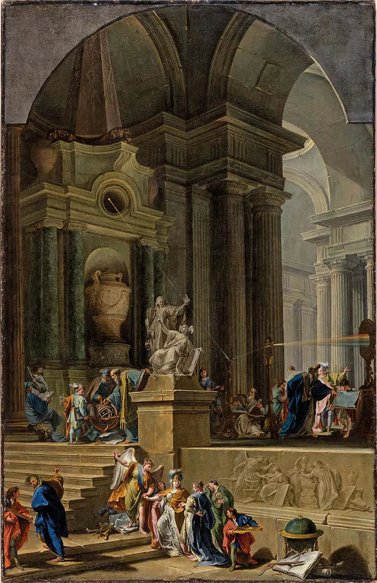 Monument allégorique à Sir Isaac Newton - Giovanni Battista Pittoni