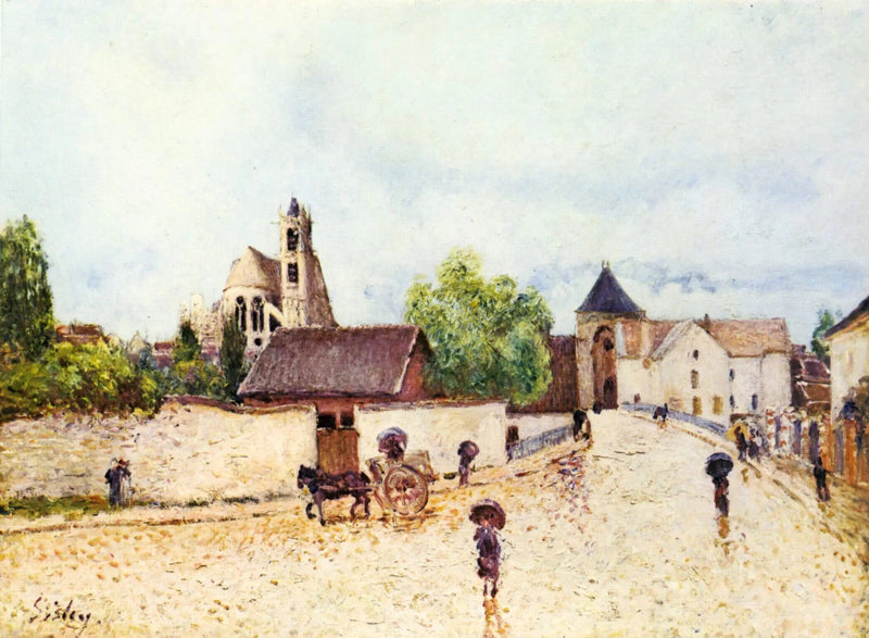Moret-sur-Loing sous la pluie - Alfred Sisley