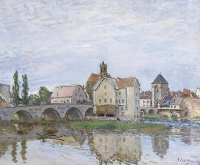 Moret-sur-Loing - Temps gris - Alfred Sisley