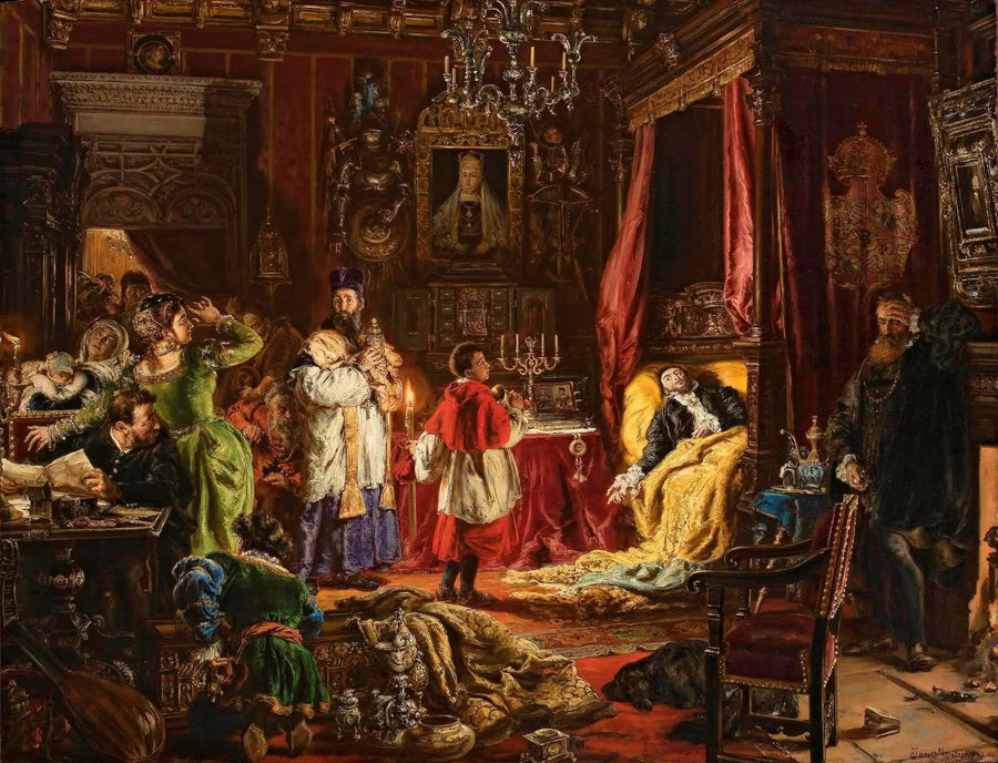 Mort de Sigismond Auguste à Knyszyn en 1572 - Jan Matejko