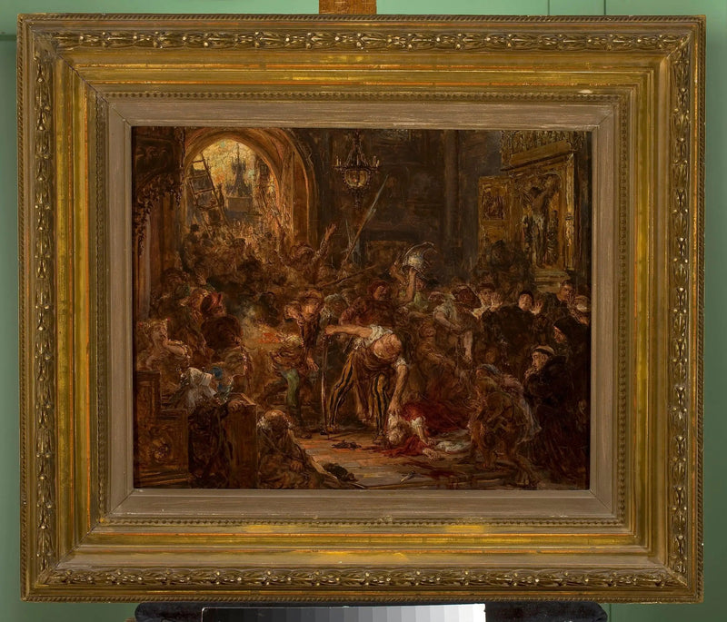 Mort de Tęczyński dans l'église franciscaine - Jan Matejko