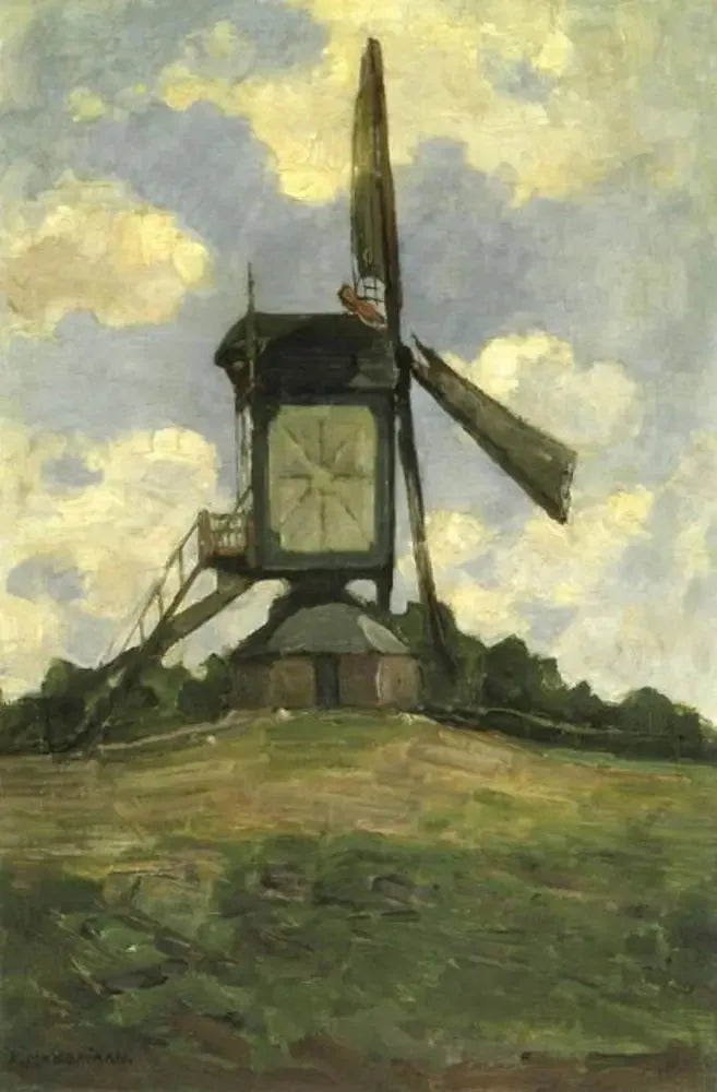 Moulin à poste à Heeswijk, vue latérale - Piet Mondrian