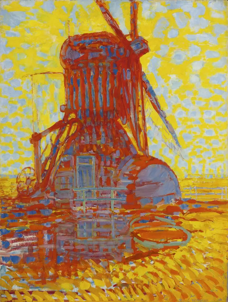 Moulin dans la lumière du soleil - Piet Mondrian