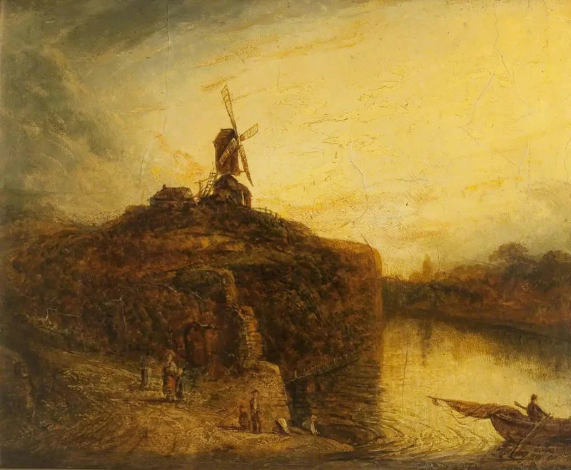 Moulin au-dessus d’une rivière – copie d’après Rembrandt