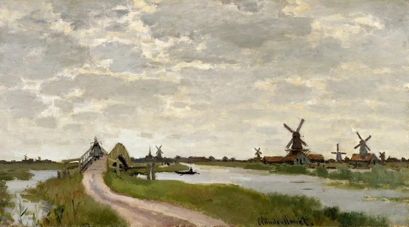 Moulins à vent près de Zaandam W170 – Claude Monet