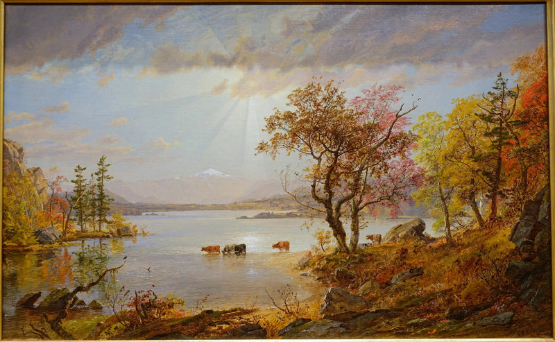 Mt. Washington, desde el lago Sebago - Jasper Francis Cropsey