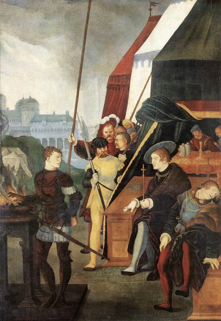 Mucius Scævola devant Porsenna - Hans Baldung Grien
