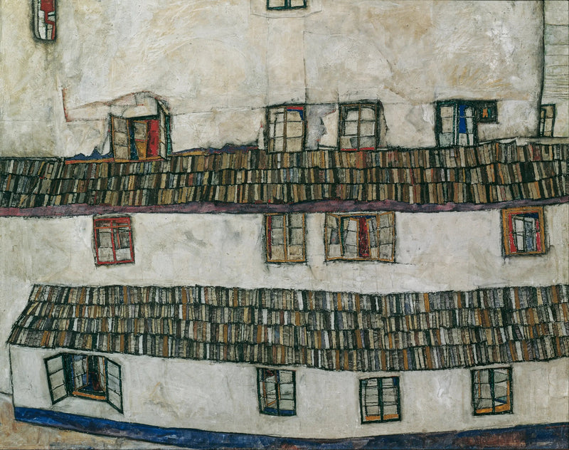 Mur de la maison (mur de fenêtre) - Egon Schiele