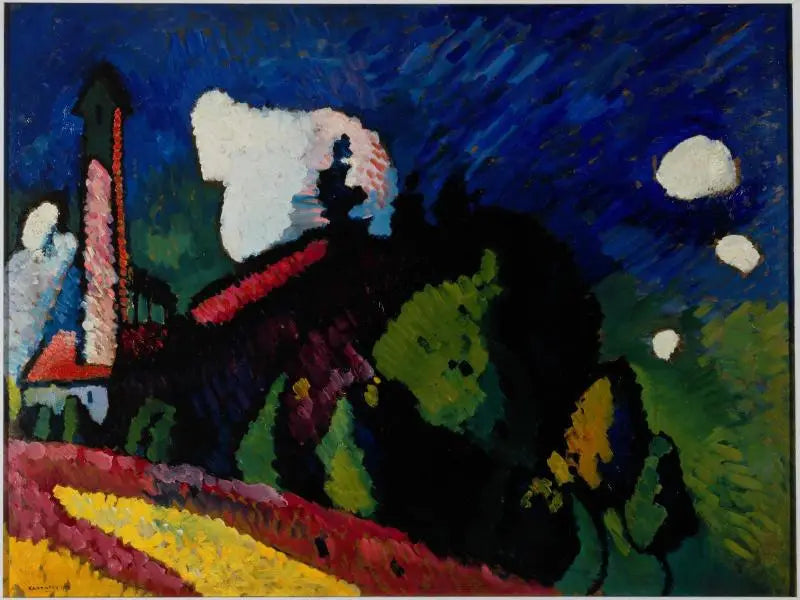 Murnau, paysage avec tour - Vassily Kandinsky