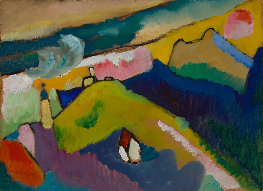 Murnau - Paysage de montagne avec église - Vassily Kandinsky