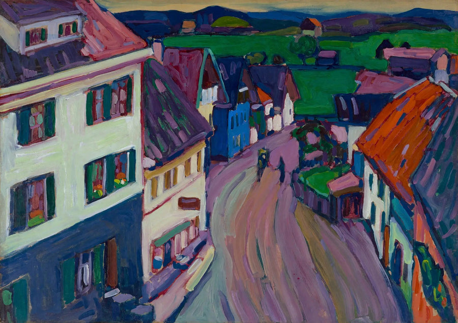 Murnau - Vue depuis la fenêtre du Griesbräu - Vassily Kandinsky