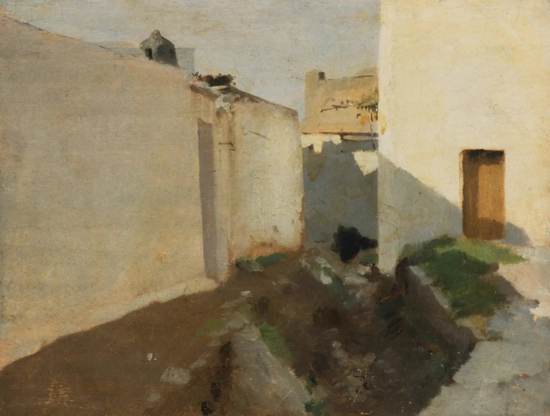 Murs blancs au soleil, Maroc - John Singer Sargent image 1 tableau peint à l’huile sur toile