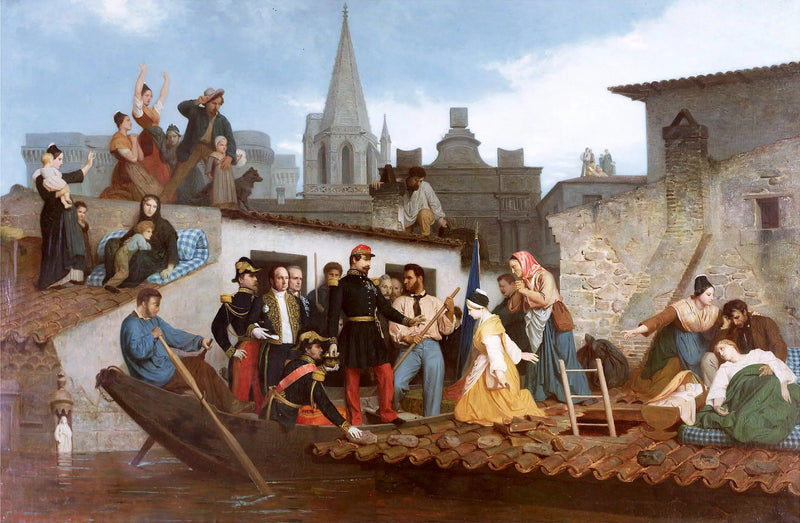 Napoléon III visitant les innondations de Tarascon - Bouguereau