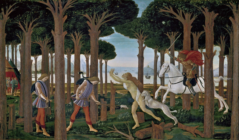 L’Histoire de Nastagio degli Onesti, premier épisode, 1483 – Botticelli et atelier