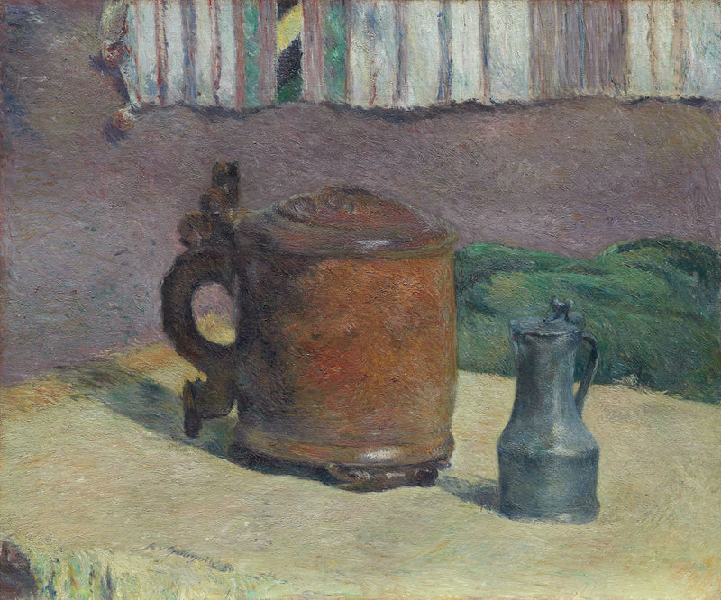 Nature morte à la cruche d'argile et à la tasse en fer - Paul Gauguin
