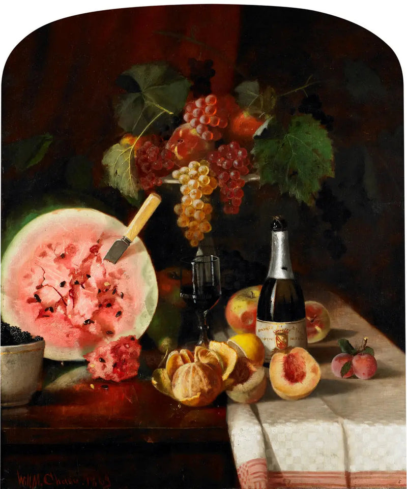 Nature morte à la pastèque - William Merritt Chase