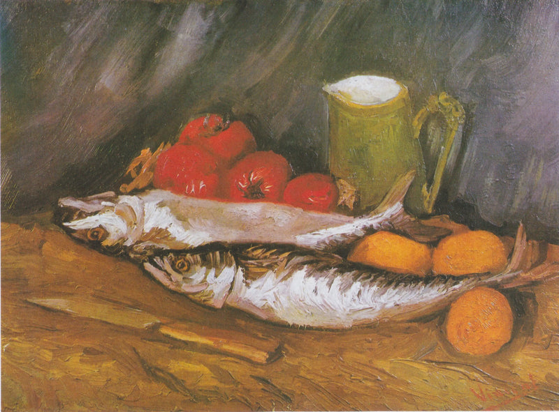 Nature morte au maquereau, citron et tomate - Vincent van Gogh