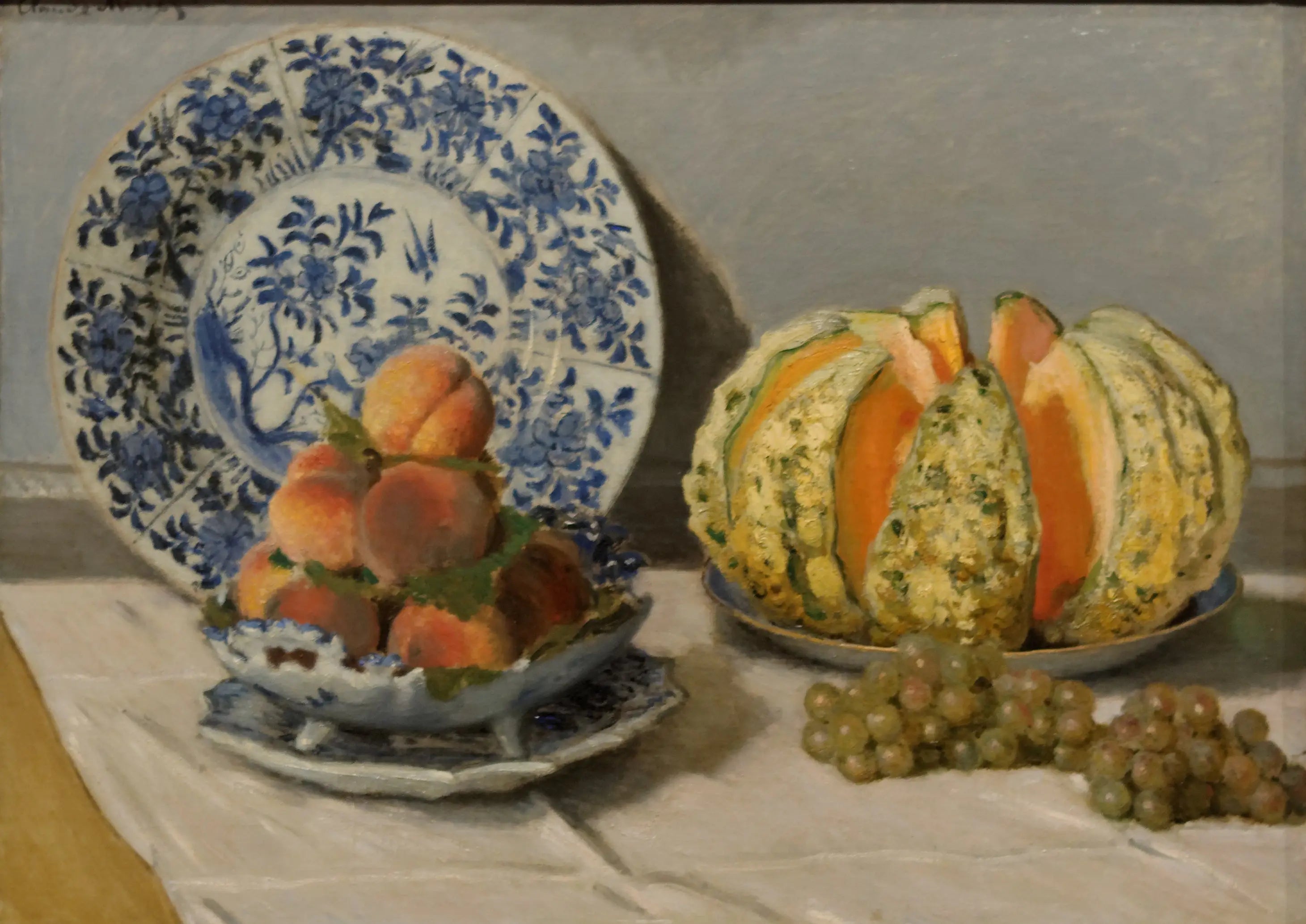 Reproduction du tableau « Nature morte au melon - Claude Monet » par Alpha Reproduction en peinture à l’huile