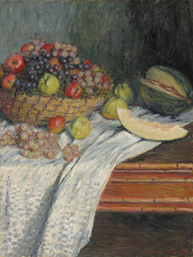Nature morte au melon d'Espagne - Claude Monet