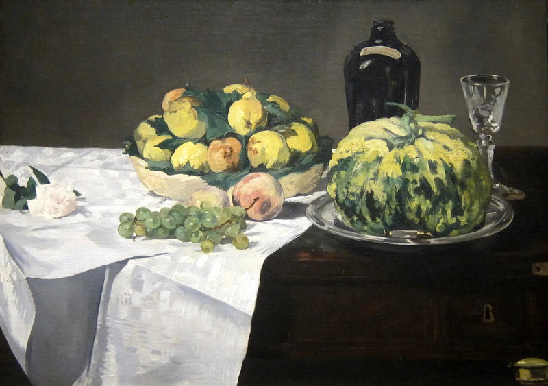 Nature morte au melon et aux pêches - Édouard Manet