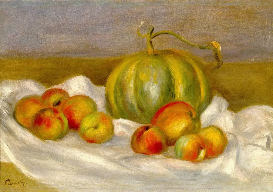 Nature morte au melon et aux pêches - Pierre-Auguste Renoir