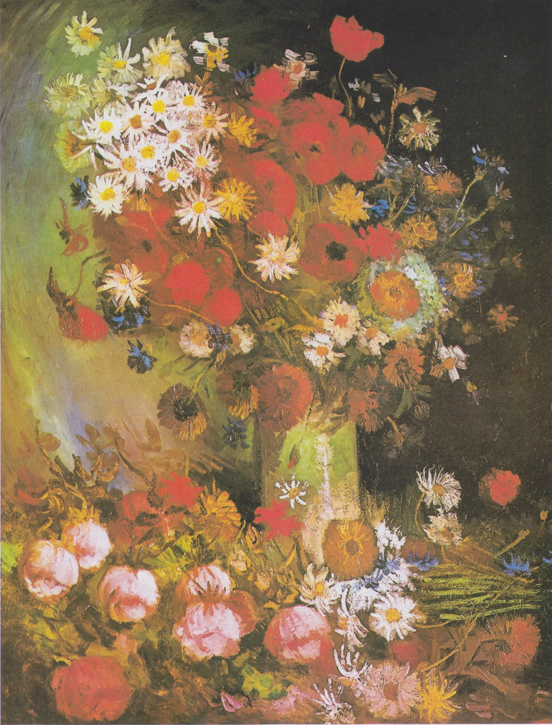 Nature morte aux fleurs des prés et aux roses - Vincent van Gogh