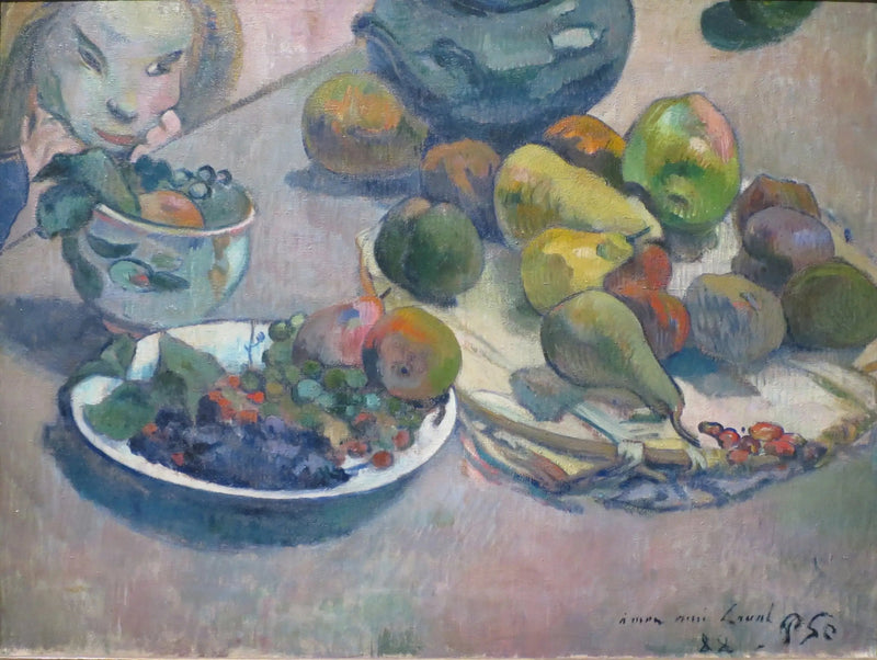 Nature morte aux fruits (dédicacée à Laval) - Paul Gauguin