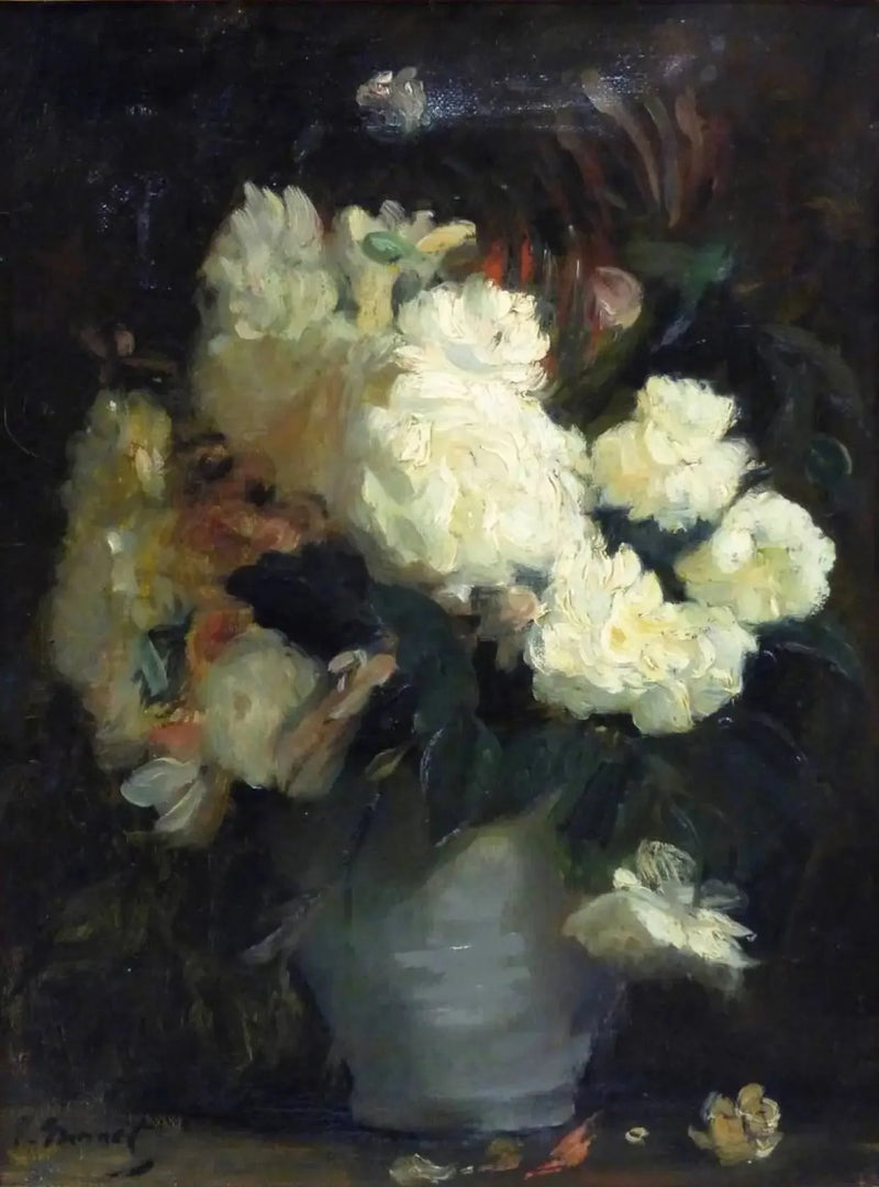 Nature morte aux pivoines blanches et autres fleurs - Édouard Manet