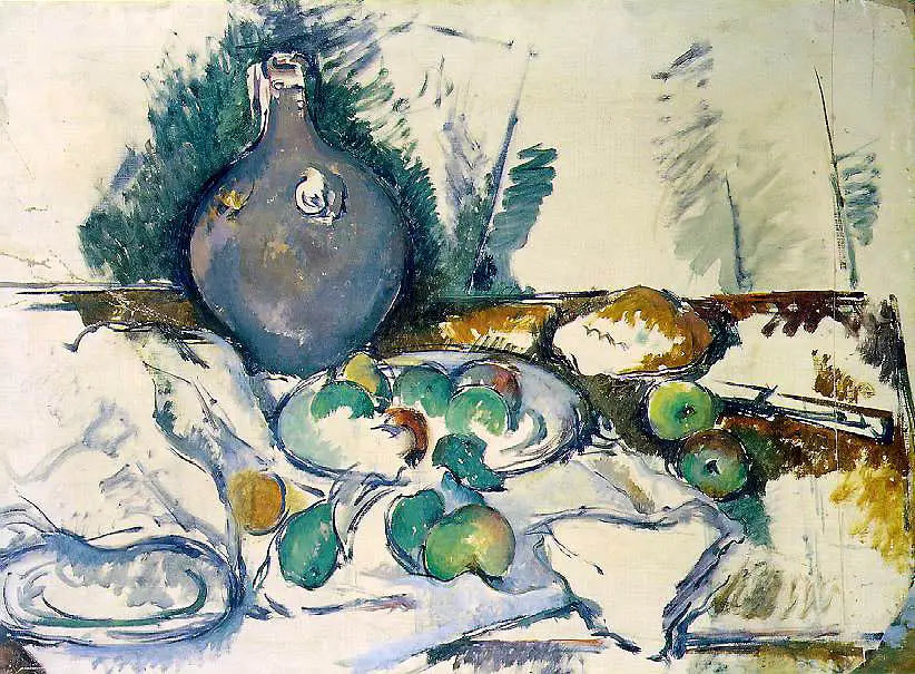 Nature morte avec broc d'eau - Paul Cézanne image 1 reproduction artisanale de tableau