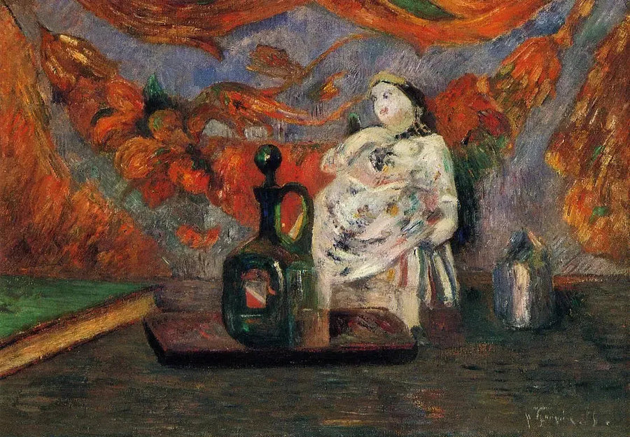 Nature morte avec carafon et figurine - Paul Gauguin