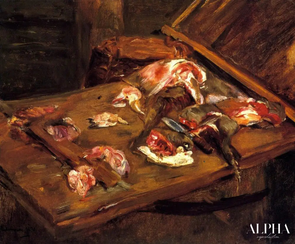 Nature morte avec de la viande - Max Liebermann - Reproductions de tableaux et peintures haut de gamme