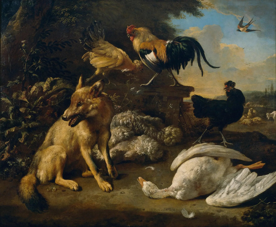 Nature morte avec des animaux - Melchior de Hondecoeter
