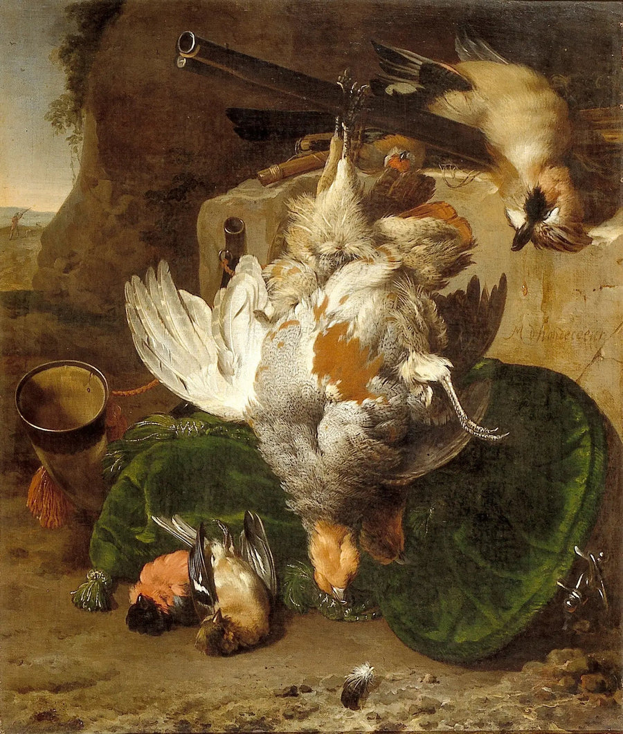 nature morte avec des oiseaux morts - Melchior de Hondecoeter