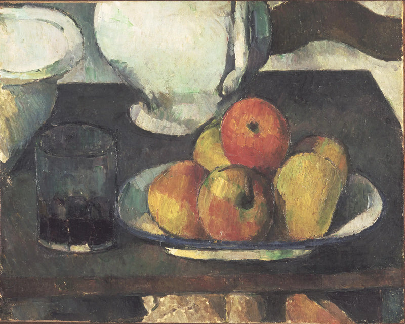 Nature morte avec fruits et verre de vin - Paul Cézanne