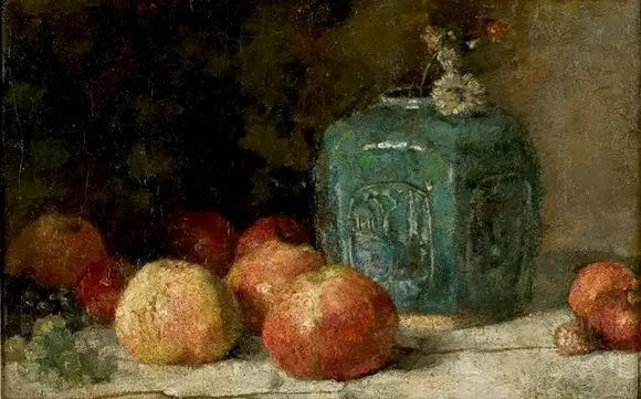 Nature morte avec pot de gingembre et pommes - Vincent van Gogh image 1 copie peinte à la main à l’huile